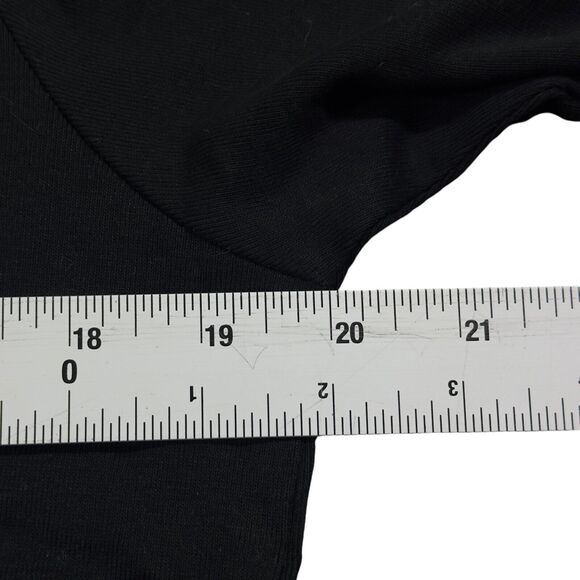 All Points Shirt Woman's Large Black Combo Crew Neck 100% Cotton Embroidered Tee - Picture 9 of 10